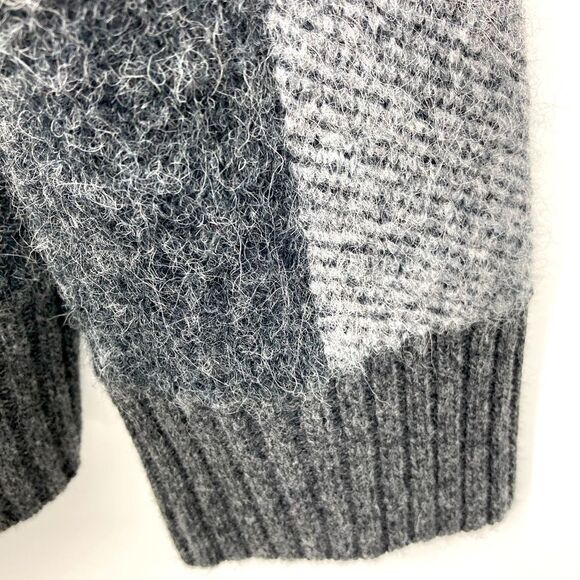 NWT Vineyard Vines Luxury Blend Buffalo Check V-Neck Charcoal Heather Cardigan L - Picture 7 of 12